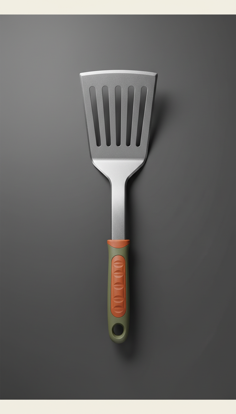 Espátula para parrilla de aluminio