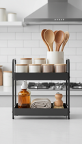 Organizador de cocina de dos niveles