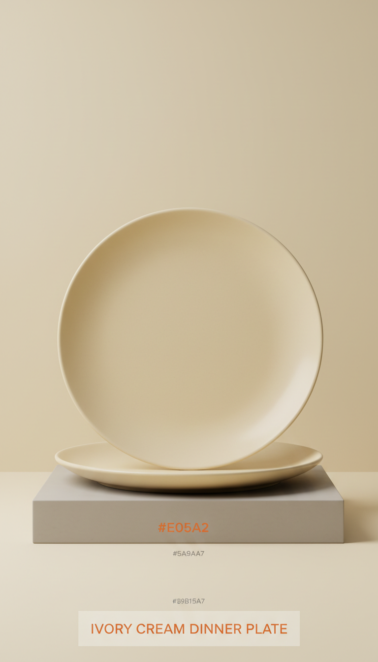 Plato color crema