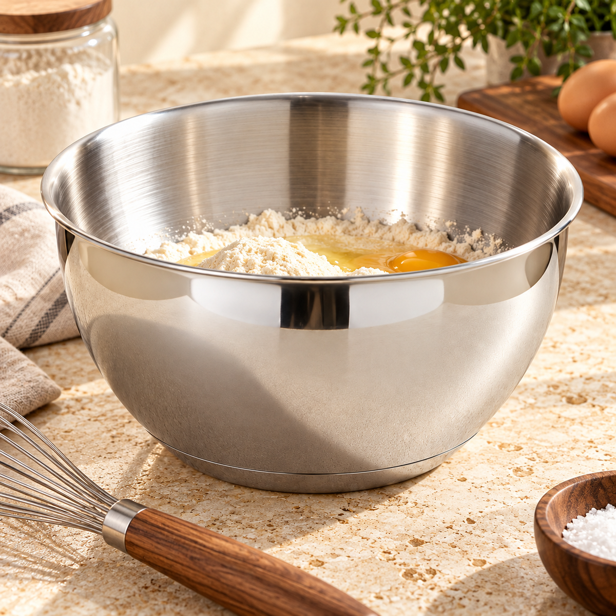Bol de cocina de acero inoxidable