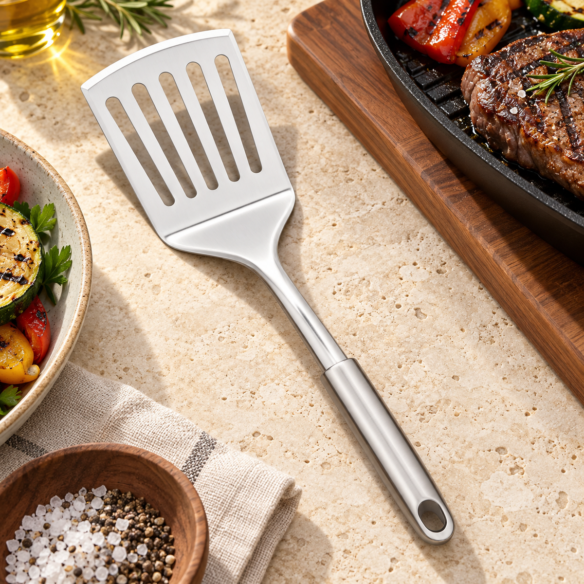 Espátula para parrilla de acero — segunda vista