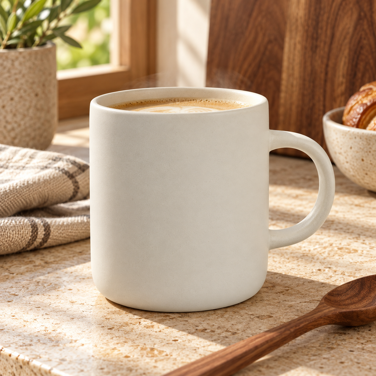 Taza de cerámica minimalista — segunda vista