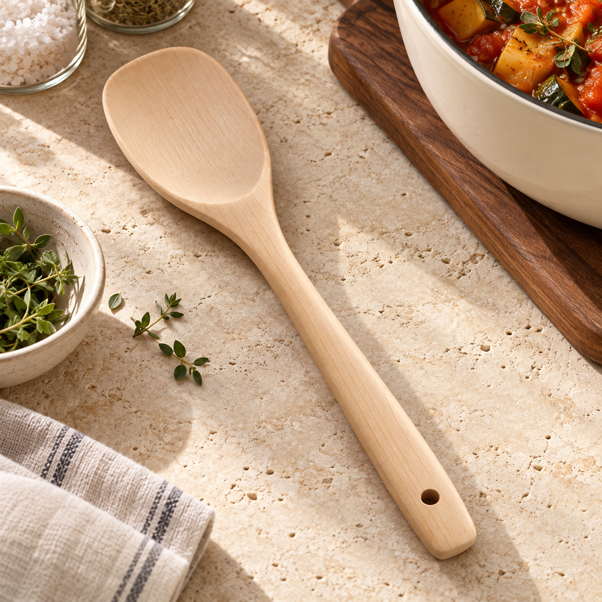 Utensilio de madera minimalista — segunda vista