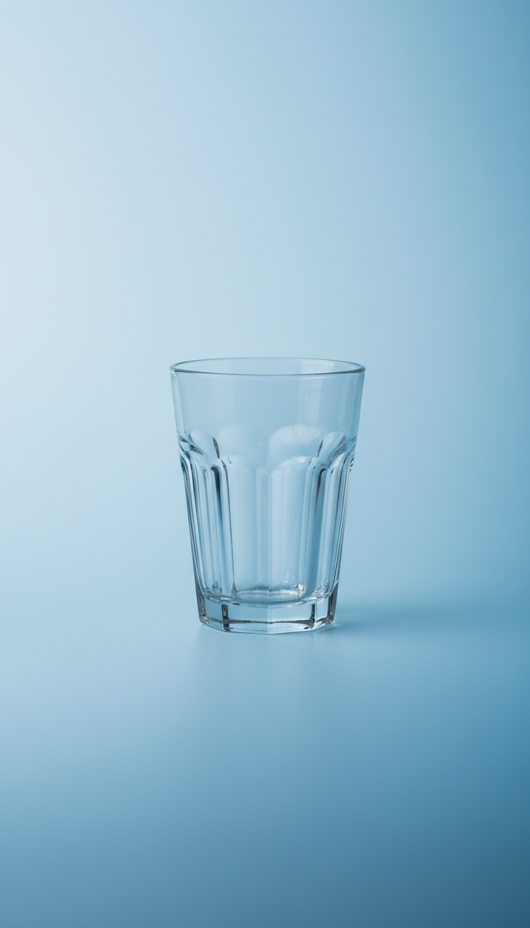 Vaso de vidrio elegante
